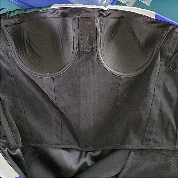 Giorgio Armani Strapless Color Block Silk Cocktail Dress - Picture 9 of 11